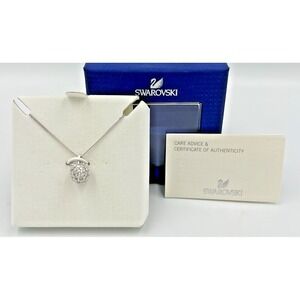 Swarovski Crystal Silver Toned Apple Pendant Necklace 16" NWOT